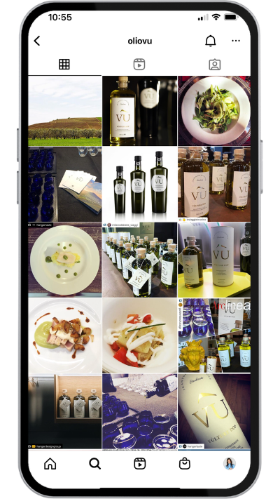 Feed instagram olio vù prima di Monica marabese